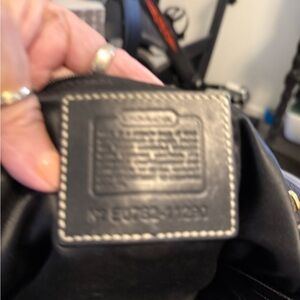 Coach Black Leather Satchel Bag